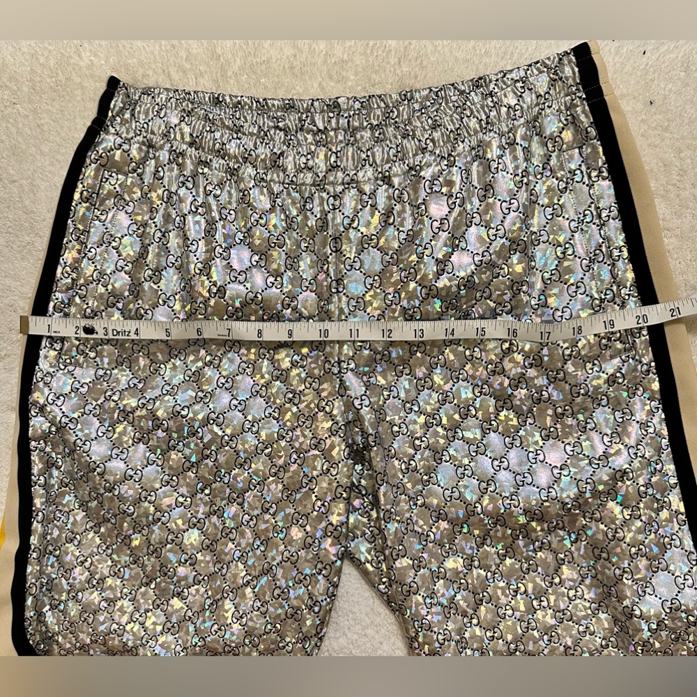 NWT Gucci Size M GG Laminated Sparkle Iridescent Shorts Ret $1280.00 - Picture 15 of 16